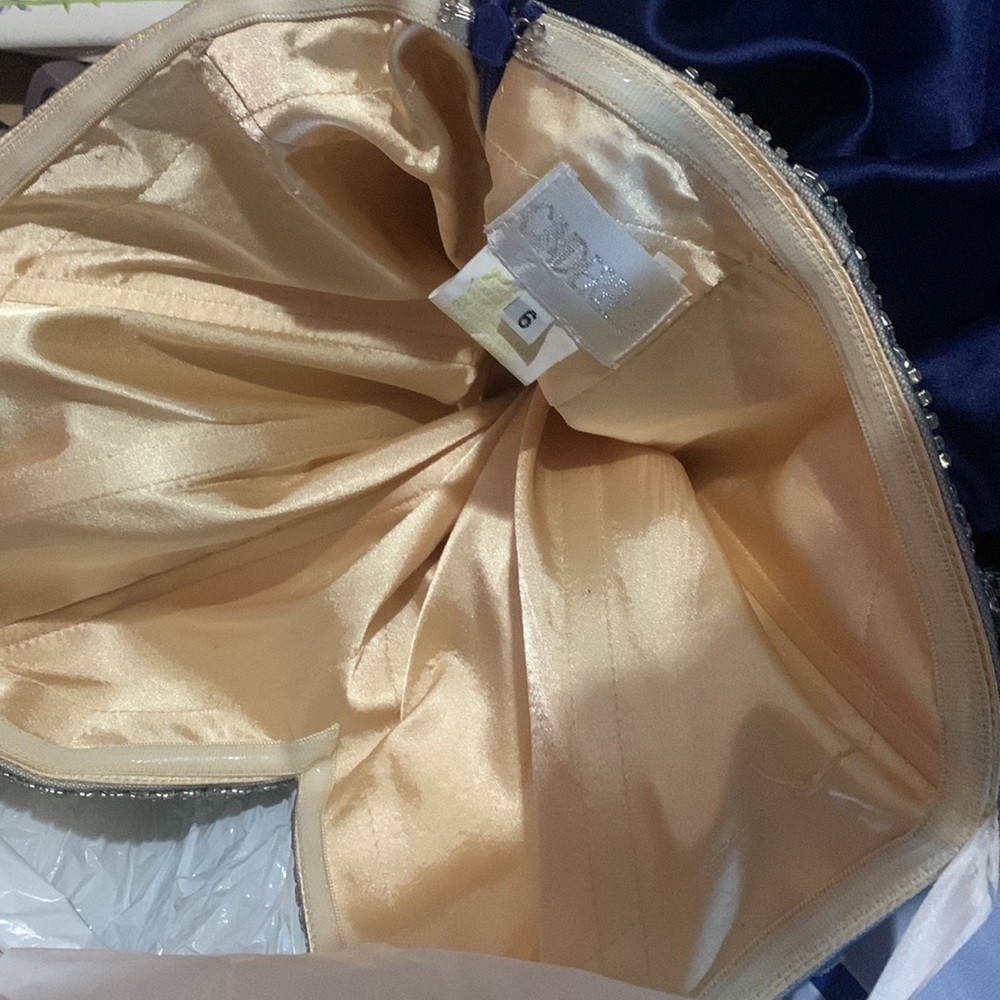 New never worn size 6 unaltered royal blue and silver mermaid style prom dress. - Picture 4 of 4